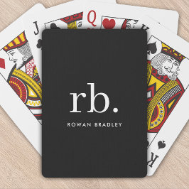 Minimal svart och vit monogram klassisk Elegant Casinokort