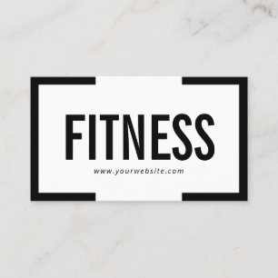 Minimal svart Ram Fitness Personlig tränare Visitkort