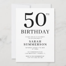 Minimal Svart Vit 50-årsfest