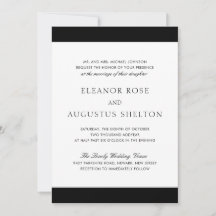 Minimal svart vit klassisk Elegant Modern Bröllop