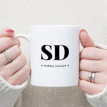 Minimal svart vit monogram Retro Classic-Elegant