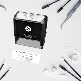 Minimal Svart Vit Skrift Ögonfrans Självfärgande Stämpel