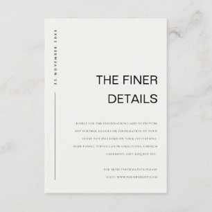 MINIMAL SVART VIT TYPOGRAFI VIGSELDELTALJER TILLÄGGSKORT