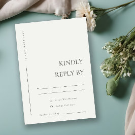 MINIMAL SVART VITTYPOGRAFI-BRÖLLOP OSA KORT