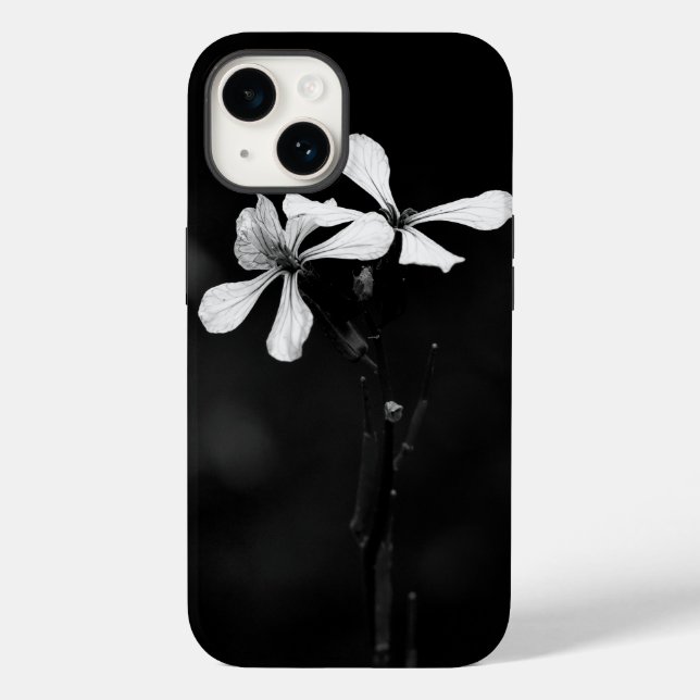 minimal svartvit blommigt (Baksida)