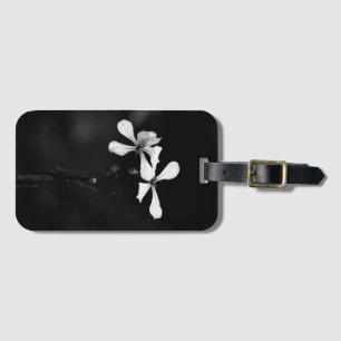minimal svartvit blommigt bagagebricka