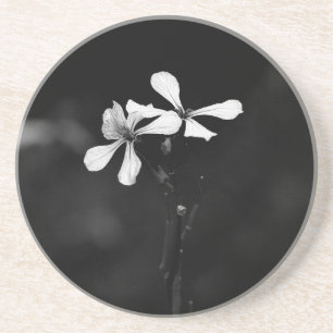 minimal svartvit blommigt underlägg