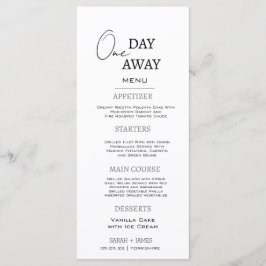 Minimal svartvit daglig daglig repetitionsmiddag meny