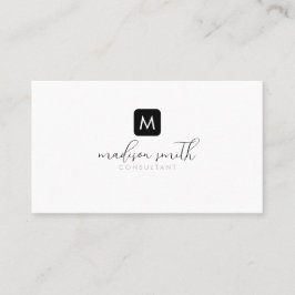 Minimal svartvit Elegant med svartvit feminin Visitkort