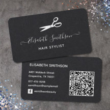 Minimal svartvit Elegant-sax Hair Stylist