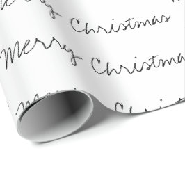 Minimal svartvit God jul-typografi Presentpapper