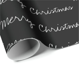 Minimal svartvit God jul-typografi Presentpapper
