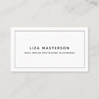 Minimal svartvit Healer, alternativ medicin Visitkort