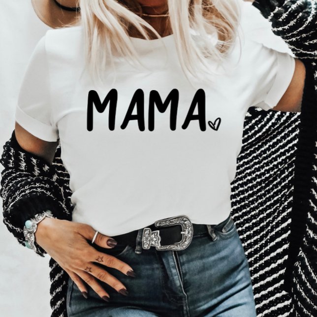 Minimal svartvit hjärtminimalistisk enkel, enkel t shirt (Skapare uppladdad)