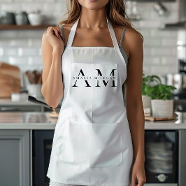 Minimal svartvit monogram