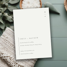 Minimal svartvitt, modern Spara datum Inbjudan