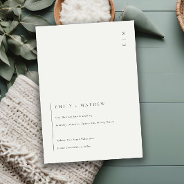 Minimal svartvitt, modern Spara datum Inbjudan