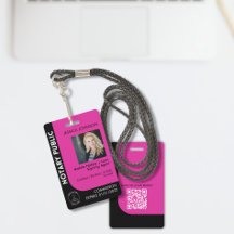Minimal svartvitt och Rosa Notary Logotyp Photo QR