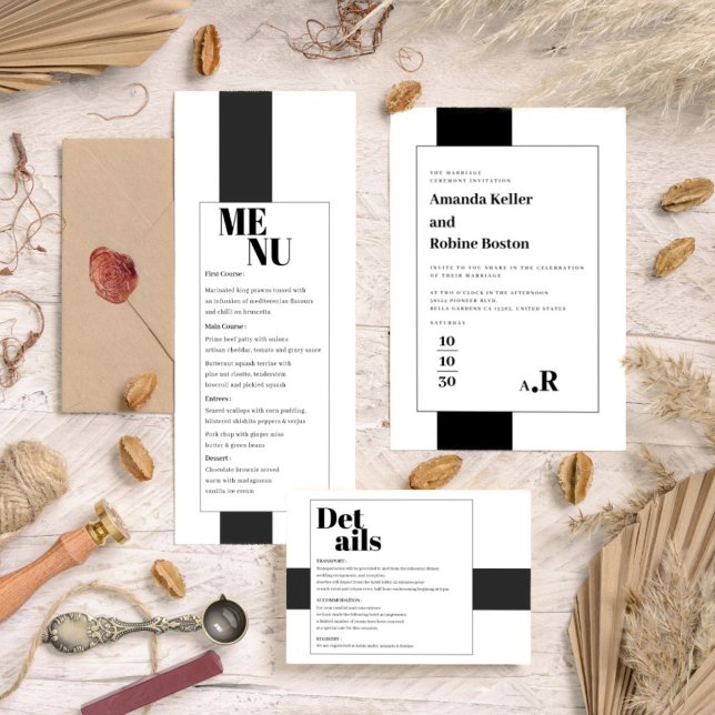 Minimal svartvitt spara datumet (Skapare uppladdad)