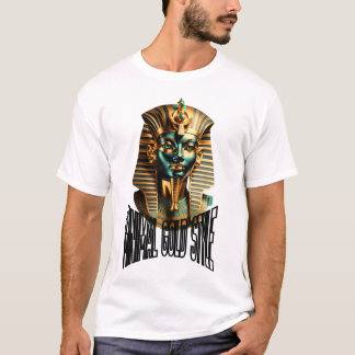 Minimal T-Shirt Med Guld Symbol – Lyxig Streetwear