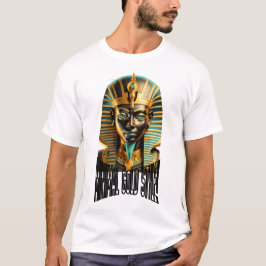 Minimal T-Shirt med Guldmask – Lyxig Streetwear