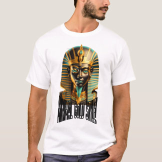 Minimal T-Shirt med Guldmask – Lyxig Streetwear