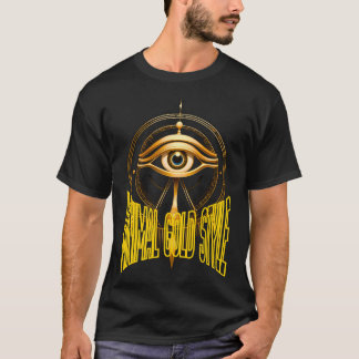 Minimal T-Shirt med Guldmask – Lyxig Streetwear