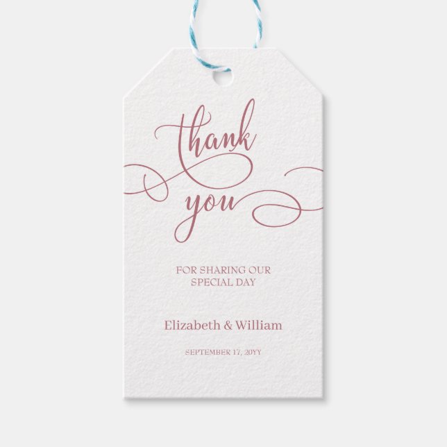 Minimal Tack för kundfördel för kalligrafi Presentetikett (Framsidan)