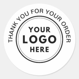 Minimal Tack för Logotyp Runt Klistermärke