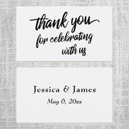 Minimal Tack för skript för att fira med oss Visitkort