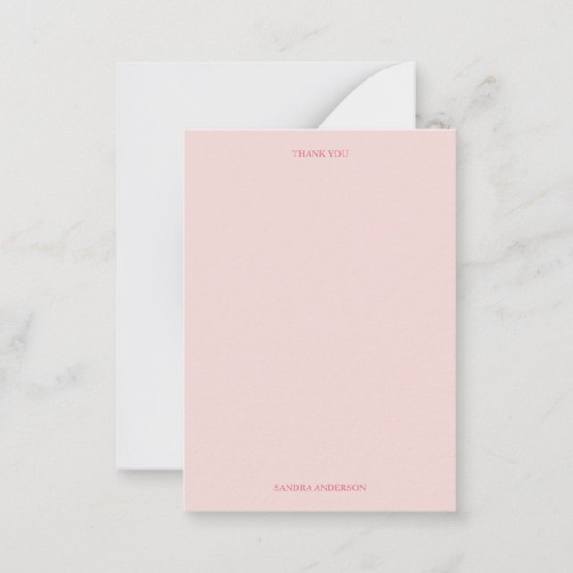 Minimal tack-kort anteckningskort (Framsida)