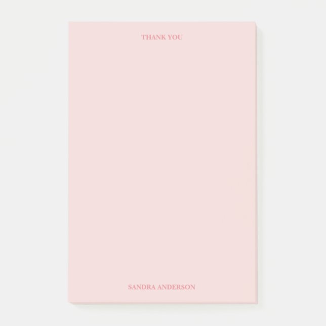 Minimal Tacksam  Post-it Block (Framsida)