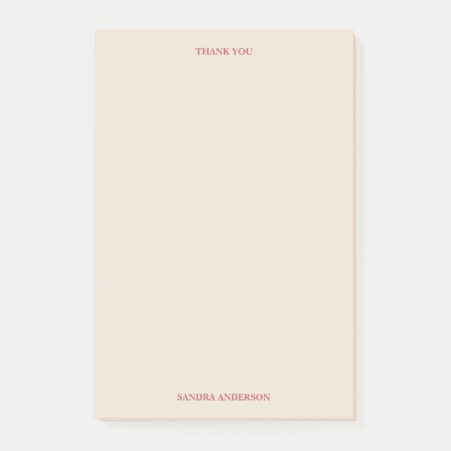 Minimal Tacksam  Post-it Block (Framsida)