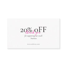 Minimal Tacksam QR-rabattkort Blush Rosa