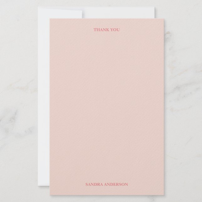 Minimal Tacksamhet Brevpapper (Framsida)