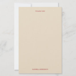 Minimal Tacksamhet Brevpapper