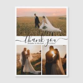 minimal tacksamhet för 3 foton som kollage bröllop