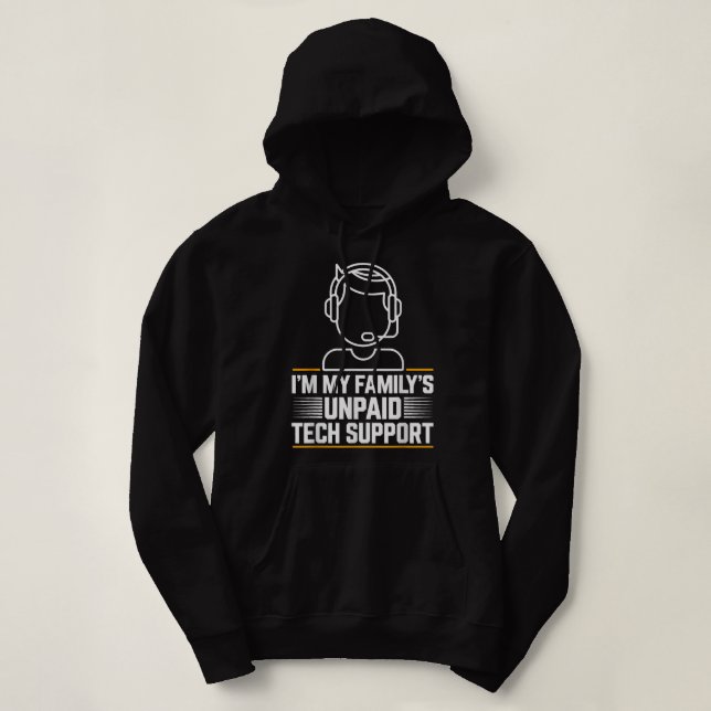 Minimal teknisk support för Min familj obetald tek T Shirt (Design framsida)