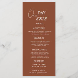 Minimal Terracotta En daglig daglig repetitionsmid Meny