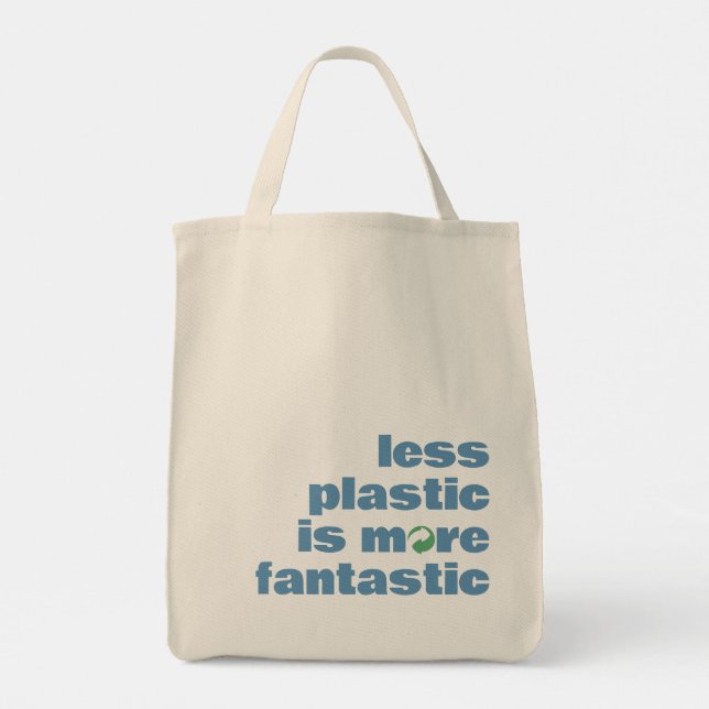 Minimal text återanvändbar shopping tygkasse (Baksida)