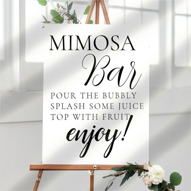 Minimal text Script Mimosa Pub-tecken Poster (Skapare uppladdad)