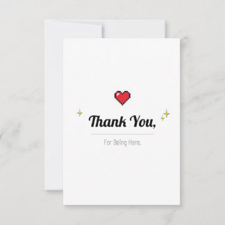 Minimal Thank You Card – Appreciation and Greeting Tack Kort