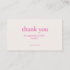 Minimal Thank You Small Business Card Dusty Rose P Visitkort