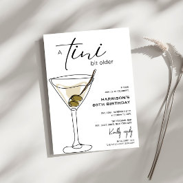 Minimal "tini bit äldre!" Cocktail-Födelsedagsfest Inbjudningar