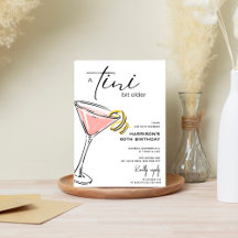 Minimal "tini bit äldre!" Cocktail-Födelsedagsfest