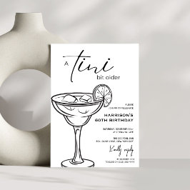 Minimal "tini bit äldre!" Cocktail-Födelsedagsfest Inbjudningar