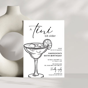 Minimal "tini bit äldre!" Cocktail-Födelsedagsfest Inbjudningar