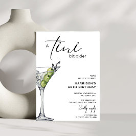 Minimal "tini bit äldre!" Cocktail-Födelsedagsfest Inbjudningar