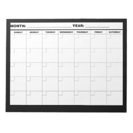 Minimal tom kalender anteckningsblock