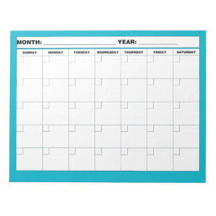 Minimal tom kalender anteckningsblock